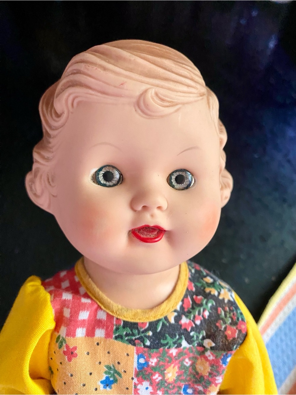 1950’s Sun rubber Baby Doll with Blue Eyes